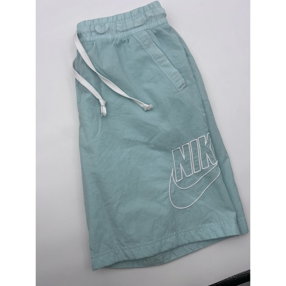 Nike Sportswear Alumni Men's Medium Woven Flow Teal Shorts DB3810-382 Drawstring - Picture 1 of 13